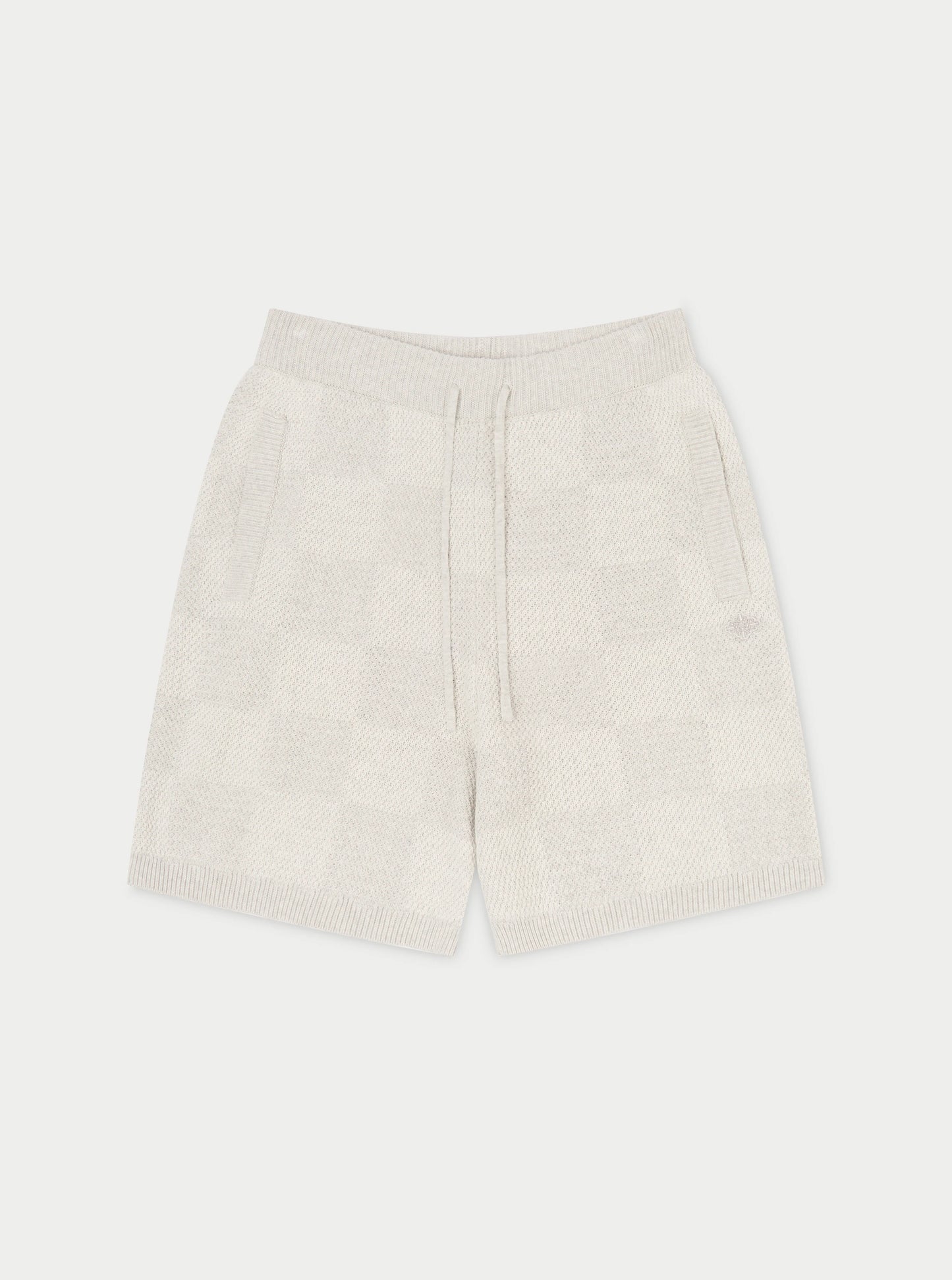 KNITTED CHECKERBOARD SHORTS